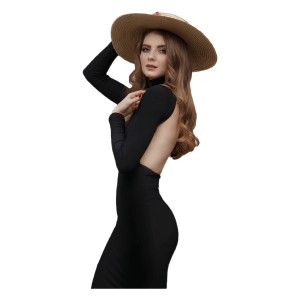 Eterna long dress black